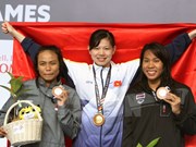 [Fotos] "La chica de oro" Nguyen Thi Anh Vien y dos récords en SEA Games 