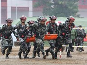 [Foto] Ejércitos de Vietnam y China realizan ensayo de rescate en caso de desastres naturales y epidemias