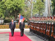 [Fotos] Realiza máximo dirigente vietnamita visita ofificial a Laos