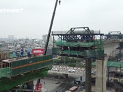 Aceleran la finalización del tramo de viaducto más alto de Hanoi