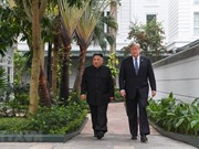 [Fotos] Presidentes norteamericano Trump y su homólogo norcoreano Kim Jong-un en el hotel Sofitel Legend Metropole Hanoi