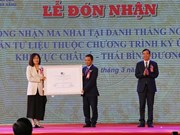 Inscripción vietnamita recibe título de patrimonio documental de Asia-Pacífico
