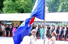 Cancillería vietnamita efectúa izamiento de bandera de ASEAN