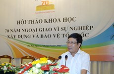 Analiza hazañas de diplomacia vietnamita en 70 años de desarrollo