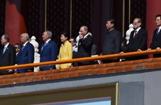 Presidente asiste a ceremonia del triunfo sobre fascismo en China