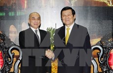  Presidente vietnamita se entrevista con rey cambodiano