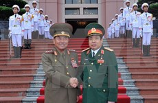 Ministro vietnamita de Defensa recibe a delegación militar del Corea del Norte