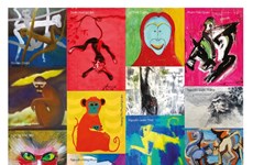 Muestra de pinturas sobre monos en Hanoi saluda al Año Nuevo Lunar 2016