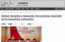 Medio de comunicación argentino elogia éxito del Congreso del PCV