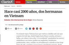Prensa argentina destaca las heroínas hermanas vietnamitas Trung