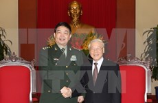 Secretario general del PCV recibe al ministro de Defensa de China