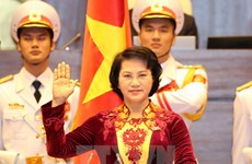 [Galería] Primera presidenta del parlamento jura en acto de asunción de cargo