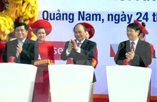 Premier participa en acto inicial de construcción de obras claves en Quang Nam