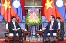 Presidente vietnamita recibe al primer ministro de Laos