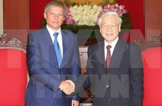 Altos dirigentes vietnamitas reciben a primer ministro rumano