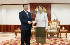 Dirigente parlamentaria laosiana elogia apoyo de Asamblea Nacional de Vietnam