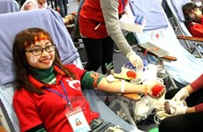 Amplia participación popular en donación voluntaria de sangre en Phu Tho