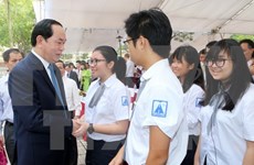 Presidente de Vietnam inauguró el año lectivo en escuela Hanoi-Amsterdam