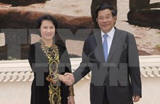 Presidenta de Parlamento de Vietnam propuso asistencia a coterráneos en Camboya