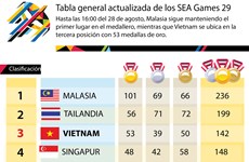 [Infografía] Vietnam desciende a tercer lugar en medallero de SEA Games 29