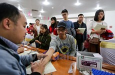 [Fotos] Centenares de hanoienses donan sangre del tipo O 