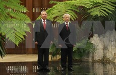 [Fotos] Secretario general del Partido Comunista de Vietnam se reúne con Rául Castro