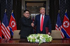 [Fotos] Donald Trump y Kim Jong-un firman acuerdo bilateral