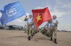 [Foto] Más de 30 oficiales del hospital de campaña de Vietnam llegan a Sudán del Sur para misión de paz