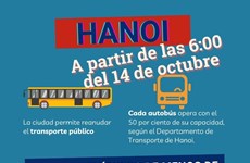 Hanoi reanuda operación del transporte público de pasajeros