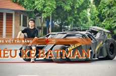 Joven vietnamita construye réplica eléctrica de coche de Batman
