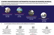 Cuatro universidades vietnamitas figuran en ranking mundial 