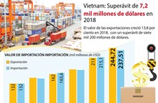 [Info] Vietnam logra superávit de 7,2 mil millones de dólares en 2018