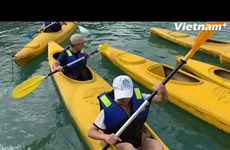 (Video) Exploran en kayak los arrecifes de coral en la bahía de Lan Ha