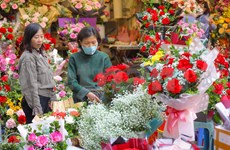 El ambiente romántico del Día de San Valentín en Hanoi