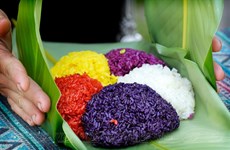 Arroz glutinoso de cinco colores: la esencia del cielo y la tierra de Muong Lo