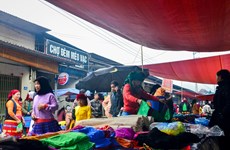 Mercado de Meo Vac en tierras altas vietnamitas