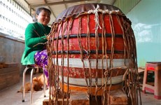 [Foto] Binh An, aldea de oficio tradicional de fabricación de tambores