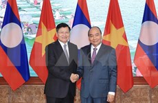 [Foto] Efectúan en Hanoi reunión del Comité Intergubernamental Vietnam-Laos