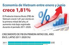 [Info] PIB de Vietnam crece 1,81 por ciento en la primera mitad de 2020