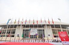Efectúan ceremonia de izamiento de banderas en SEA Games 31