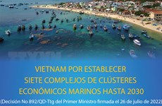 Vietnam por establecer siete complejos de clústeres económicos marinos 