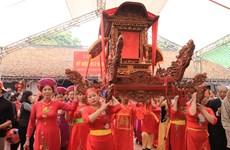 Vuelve festival de procesión de palanquín del Templo Dao Nuong tras pausa de seis años 