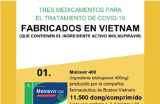Vietnam autoriza circulación de tres medicamentos Molnupiravir contra el COVID-19