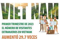 Número de visitantes extranjeros en vietnam aumentó 29,7 veces