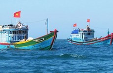 Pescadores vietnamitas rescatados en aguas de Tailandia regresan a casa