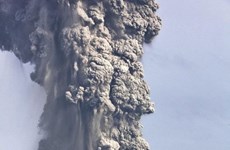 Volcán Sinabung en Indonesia entra en erupción