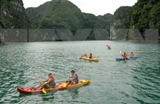 Reanudan servicios de kayak en Bahía vietnamita de Ha Long