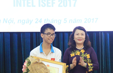 Vietnam gana la tercera posición en Concurso científico-técnico Intel Isef 2017