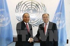 Premier de Vietnam se reúne con secretario general de la ONU 