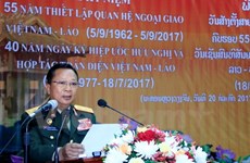 Ministerio de Defensa de Laos celebra aniversario 55 de relaciones con Vietnam